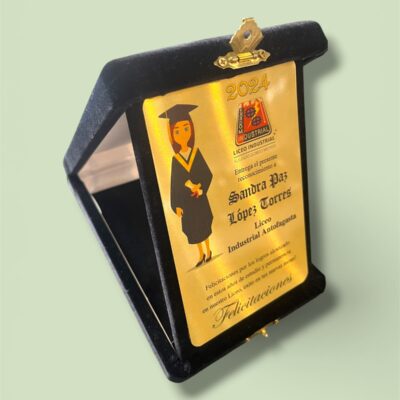 porta placa estuche terciopelo